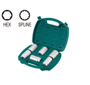AG010177 / 6 PCS 1/2" DRIVE METRIC HEXAGON & SPLINE SOCKET SET