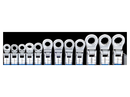 W24U112S / 12 PC. 3/8" DR. 6 Point Flexible Crowfoot Socket Wrench Set