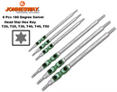 H08W106S / 6 PCS 180 DEGREE SWIVEL HEAD STAR HEX KEY SET T20 to T50