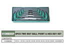 H10MB08SP / 8 PCS POWER HANDLE TWO WAY BALL POINT & HEX KEY SET