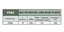 P068 / 8" LONG NOSE PLIERS