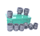 S03A8109S / 9 PCS 1" DRIVE 6 PT FLANK IMPACT SOCKET SET METRIC SIZE:  24 - 50 MM