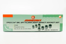 S03AD6107S / 7 PCS 3/4" DRIVE 6PT FLANK DEEP SOCKET SET METRIC SIZE: 26 to 38 MM