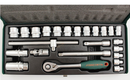S04H3125S / 25 PCS 3/8" DRIVE SOCKET WRENCH SET METRIC SIZE:  6 to 22 MM