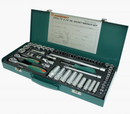 S04H3157S / 57 PCS 1/4" & 3/8" DRIVE 6PT SOCKET WRENCH SET METRIC SIZE: 4 to 13 MM