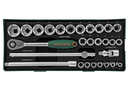 S04H4728SP / 28 PCS 1/2" DRIVE SOCKET SET  METRIC SIZE: 8 to 34 MM