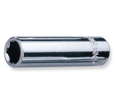 3/8" DRIVE 6PT DEEP SOCKETS MAXI-DRIVE CR-V STEEL ANSI/ASME B107.1 SAE SIZE: 1/4" to 7/8"