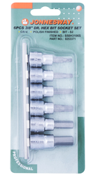 S50H3106S / 6 PCS 3/8" DRIVE HEX BIT SOCKET SET METRIC SIZE: 4 to 10MM