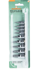 S54H5509S / 9 PCS 1/4" & 3/8" DRIVE STAR BIT SOCKET SET SIZE: T10 to T50