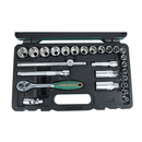 S68H3126S / 26 PCS 3/8" DRIVE MULTIFIT SOCKET SET CR-V STEEL ( CR-V4) SIZE: 6MM to 24MM ( 15/16")