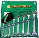 W25108S / 8 PCS OPEN END WRENCH SET CR-V STEEL DIN: 3110 METRIC SIZE: 6X7 to 20X22 MM