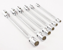 W43A106S / 6 PCS DOUBLE FLEXIBLE SOCKET WRENCH SET METRIC SIZE: 8X9 to 18X19 MM