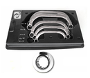 W65A105S / 5 PCS HALF-MOON RING WRENCH SET CR-V STEEL METRIC SIZE: 10 to 19 MM