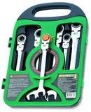 W66107S / 7 PCS FLEXIBLE 72 TEETH RATCHETING COMBINATION WRENCH SET CR-V STEEL METRIC SIZE: 8 to 19 MM